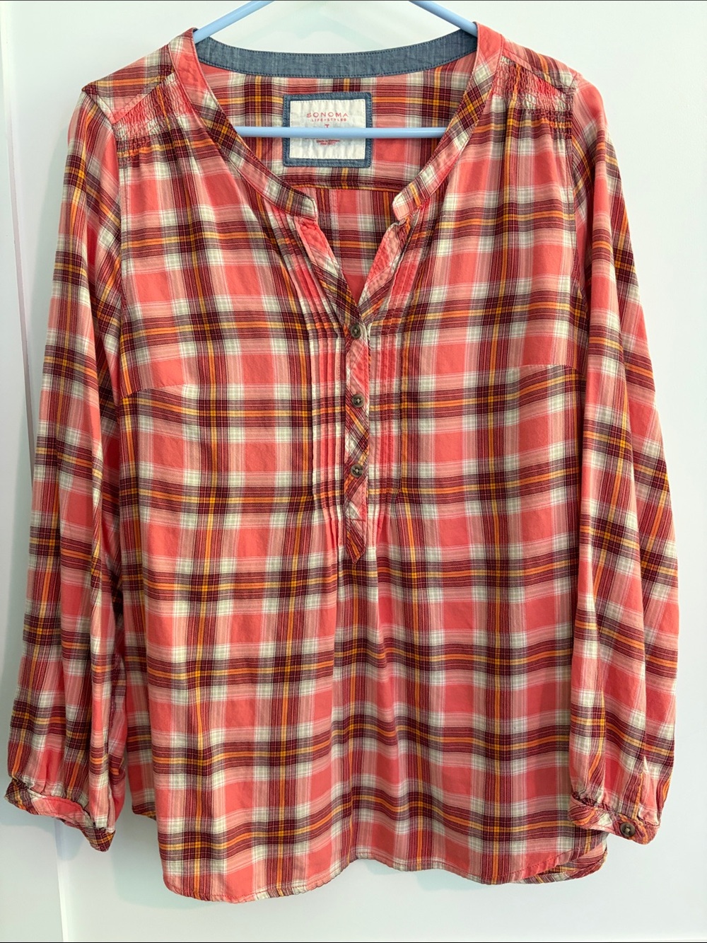 Plaid Smock shirt